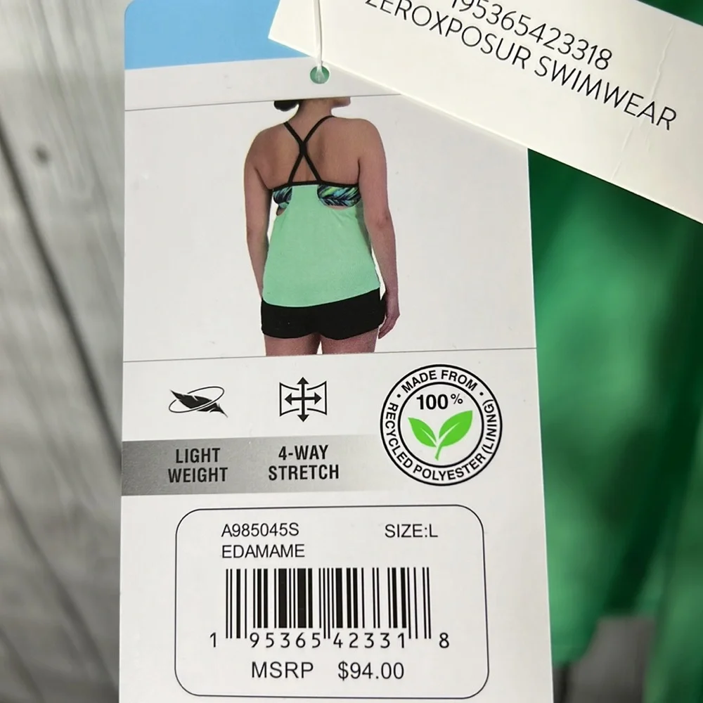 ZeroXposur tankini top size Large